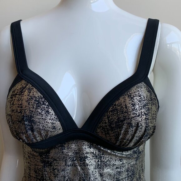 Hula Honey push up apron back foil tankini top - Picture 8 of 11